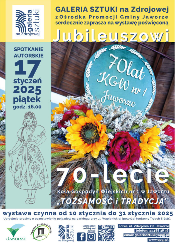 Od 10 stycznia 2025 r. w Galerii Sztuki na Zdrojowej będzie można oglądać wystawę "tożsamożść i tradycja".